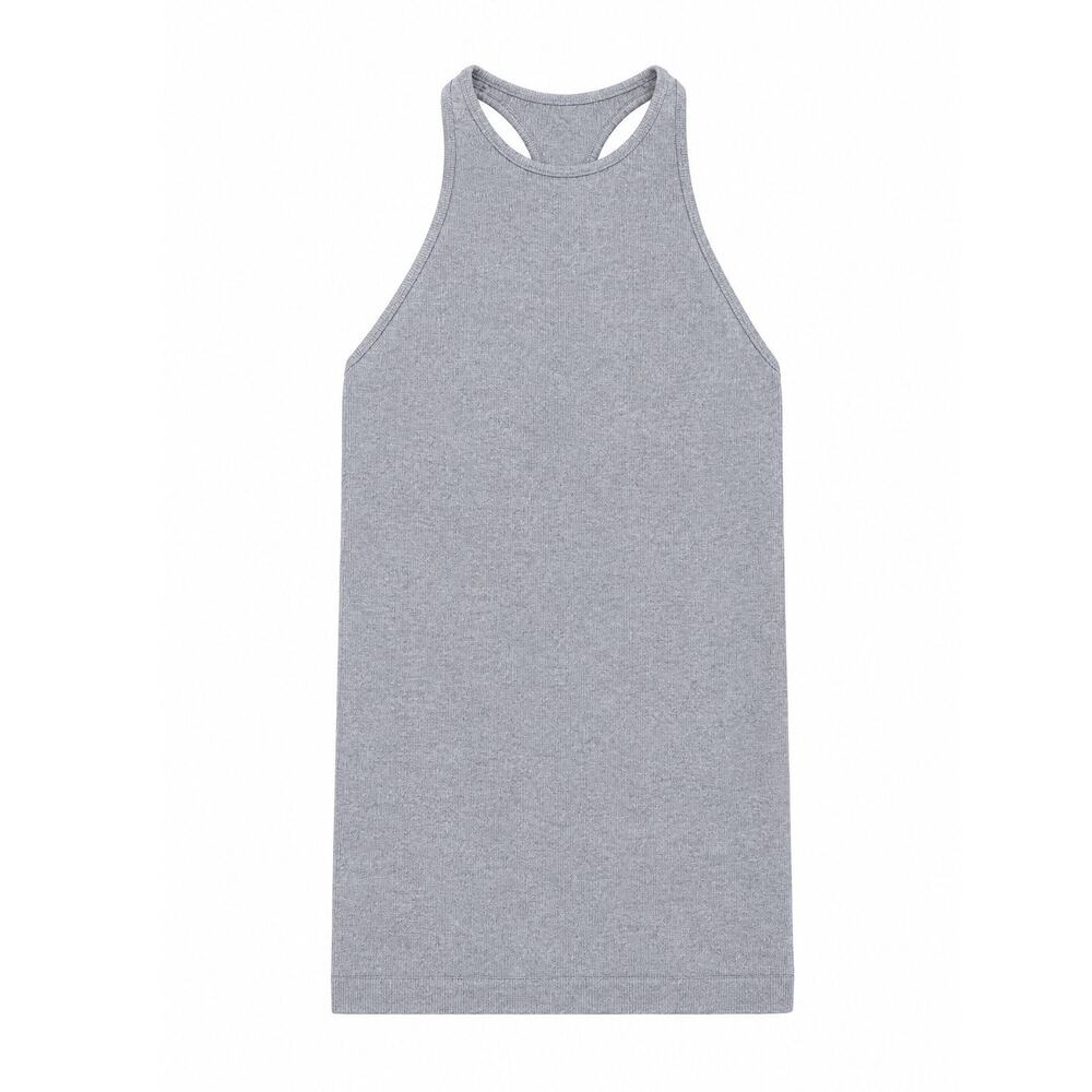 Free People Movement Ribbed Racerback Tank Top Stretch Size XS/S Gray Activewear